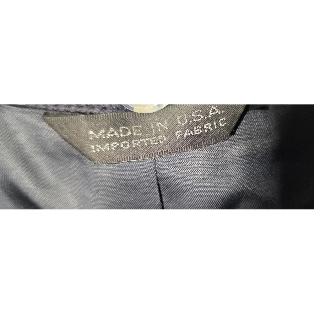 Chaps Ralph Lauren Hopsack Mens 42R Navy Virgin Wool Gold-Button Sport Coat